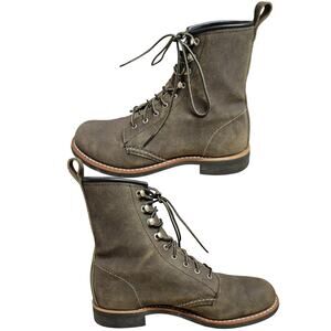 Red Wing Shoes USA Gray Green Silversmith Mid Lug Sole Lace Up Women's Boots 8 B